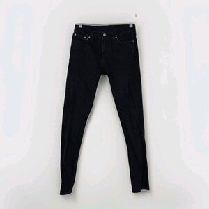 Levi's Jeans Men 30x32/31 Black 511 Slim Fit Tapered Stretch Pockets Zip Western